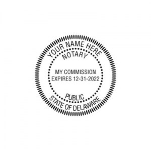 Delaware Round Notary Stamp Imprint