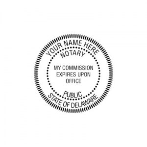 Delaware Round Notary Stamp Imprint (Limited Governmental)